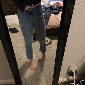 High rise crop flare no boundaries jeans